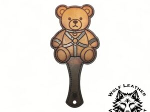 Kožená spanková plácačka Medvídek